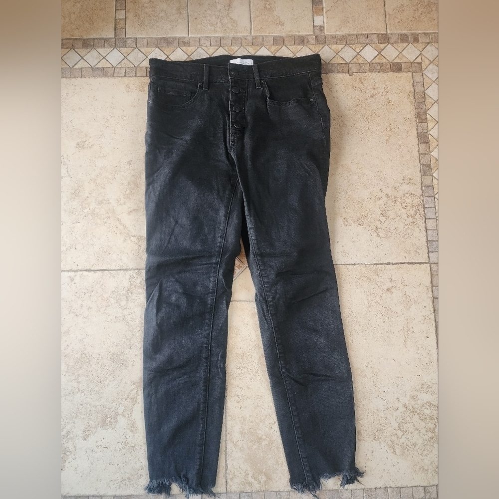Loft Curvy Skinny Black Jeans